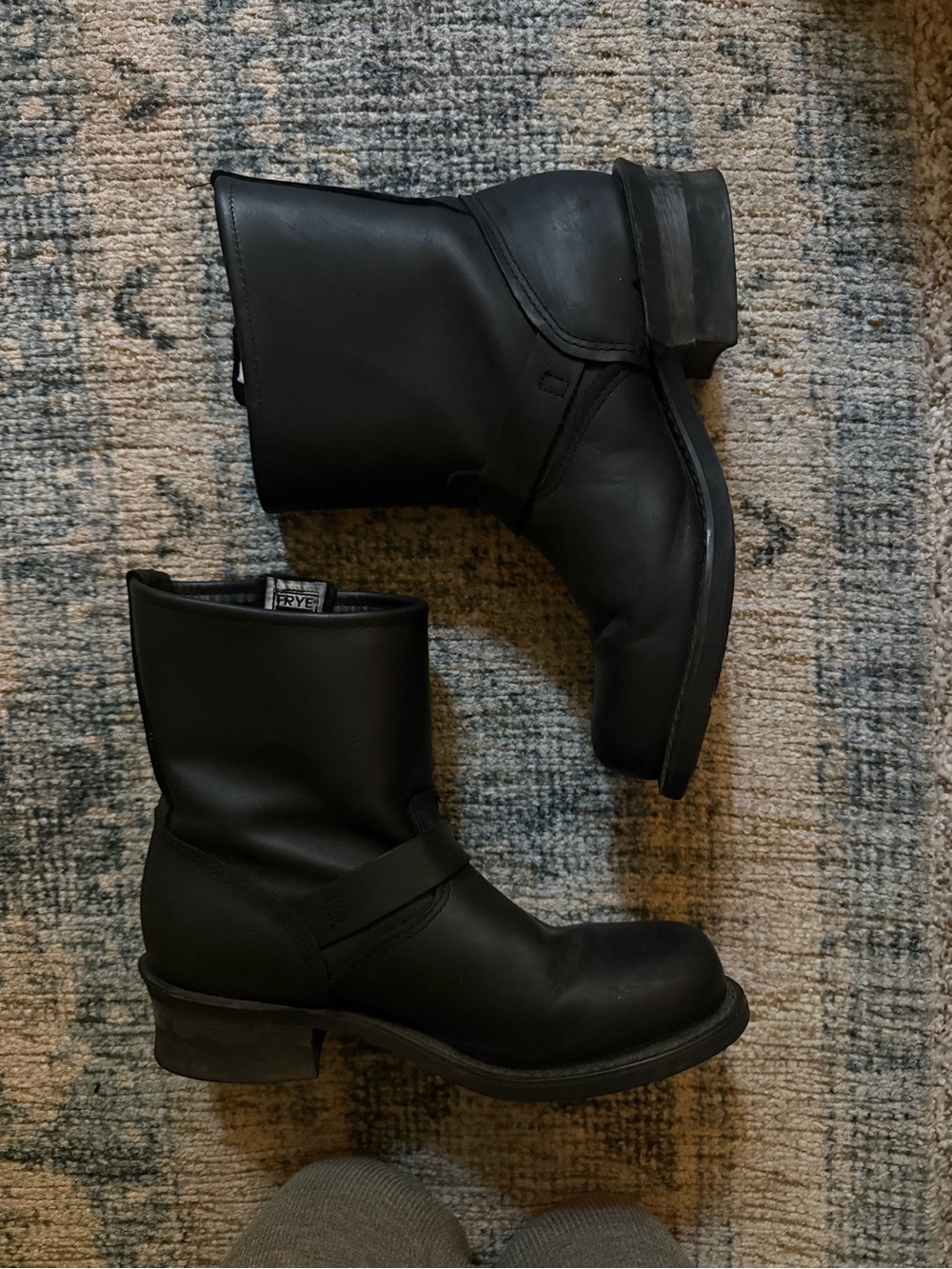 FRYE Short Leather Moto Boots - Picture 2 of 3